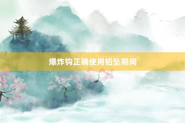 爆炸钩正确使用铅坠期间